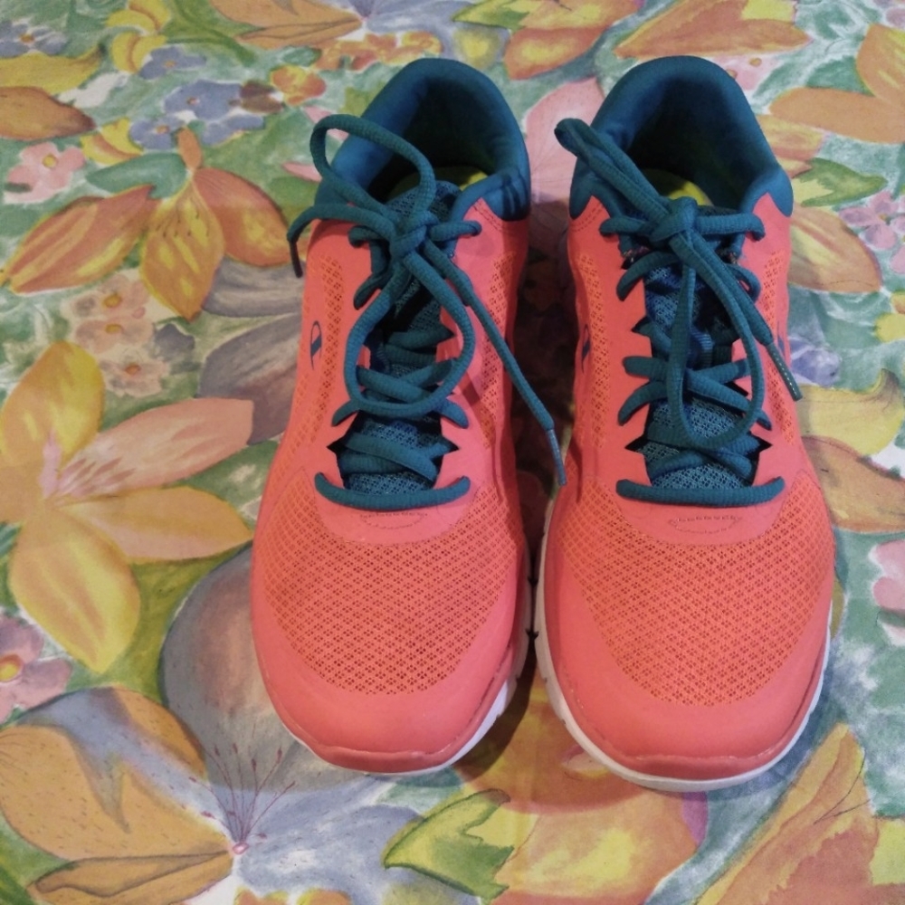 Ladies Champion Sneakers Orange and turquoise Size 9.5